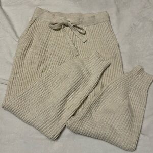 Sweater ribbed jogger sweatpants